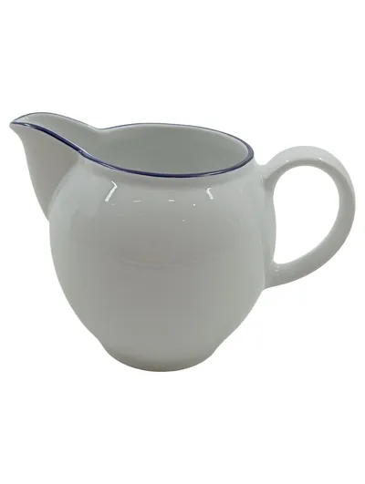 MITTERTEICH BAVARIA Milchkännchen Porzellan Weiß Blauer Rand Klassisch