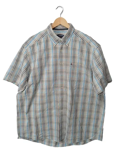 Casa Moda Herren Freizeithemd Kurzarm Kariert Mehrfarbig Gr. 44 Casual