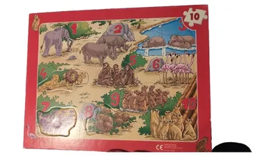 Ravensburger Steckpuzzle Wildtiere Afrika Zahlen 10 Teile Kinder Lernpuzzle