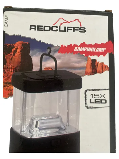 Redcliffs Campinglampe Laterne Outdoor Kunststoff Schwarz 18x11 cm LED