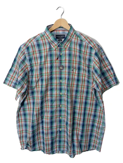 Casa Moda kariertes Kurzarmhemd Herren Freizeit Gr. 44/XS Mehrfarbig Baumwolle