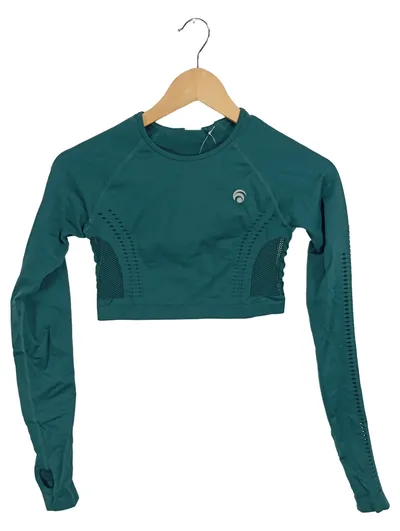 Oceans Apart Langarmshirt Damen 36/S Grün Sportlich Lochmuster