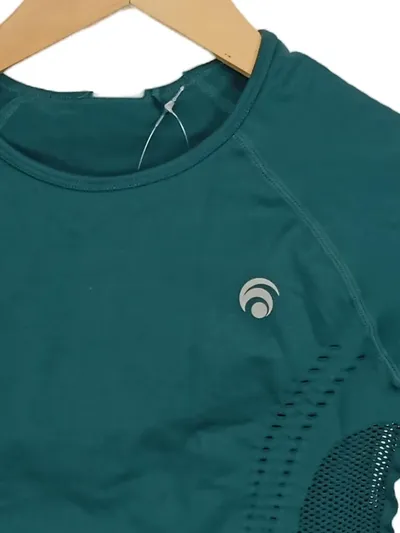 Oceans Apart Langarmshirt Damen 36/S Grün Sportlich Lochmuster
