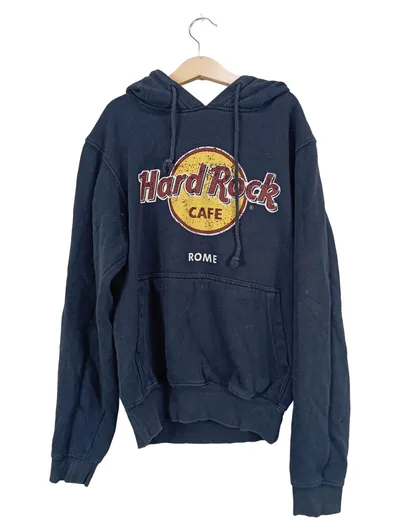 Hard Rock Cafe Damen Kapuzenpullover Hoodie Rom Gr. 36/S Blau