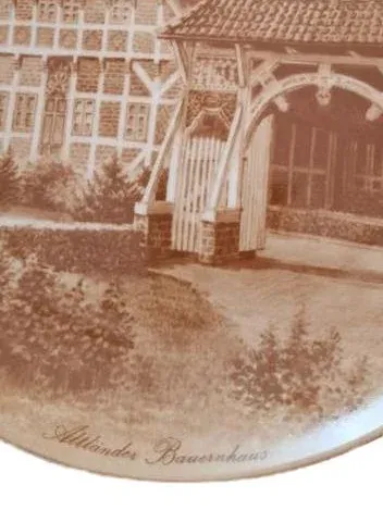 Kaiser Heimatteller Buxtehude Altländer Bauernhaus Sammelteller Porzellan 24cm
