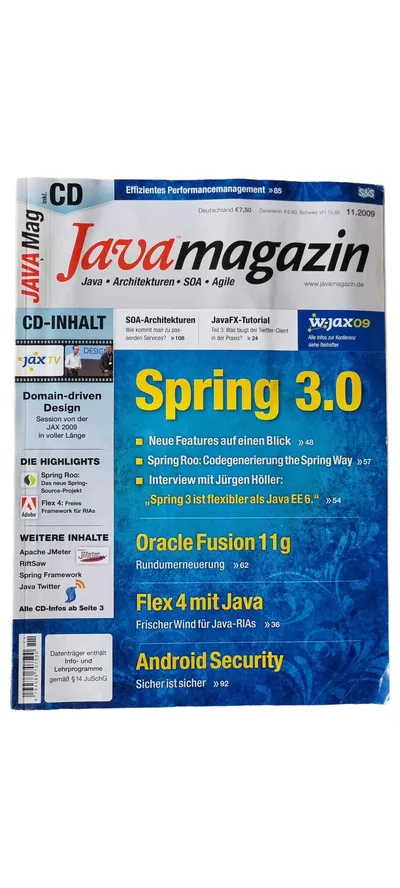Java Magazin Spring 3.0 IT Programmierung Backend Entwicklung CD