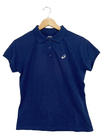 Asics Poloshirt Herren Gr. 44/XS Blau Sportlich