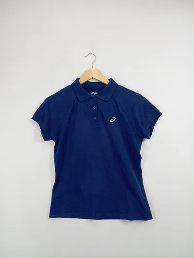 Asics Poloshirt Herren Gr. 44/XS Blau Sportlich