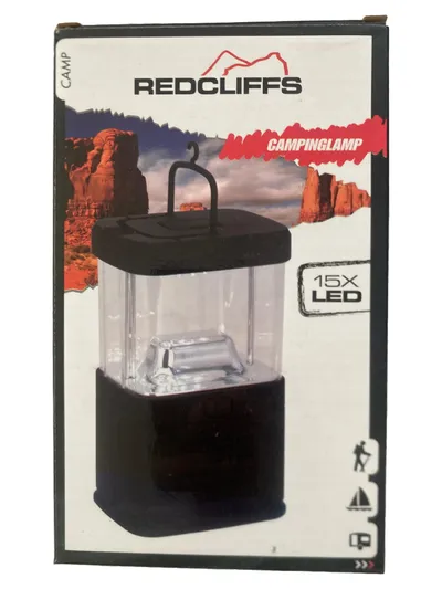 Redcliffs Campinglampe Laterne Outdoor Kunststoff Schwarz 18x11 cm