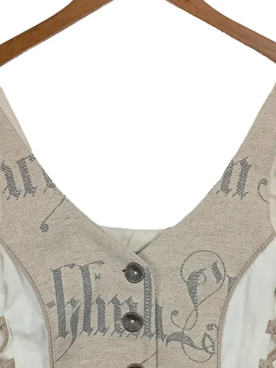 Stockerpoint Damen Trachtenweste Gr. 44 Beige Traditionell mit Schnürung