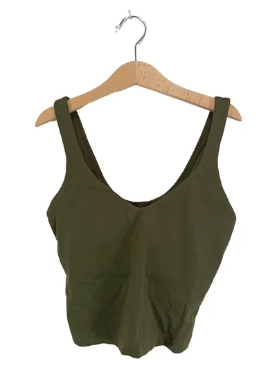 Lululemon Damen Sport-BH Größe 34 Oliv Crop Top Sportlich
