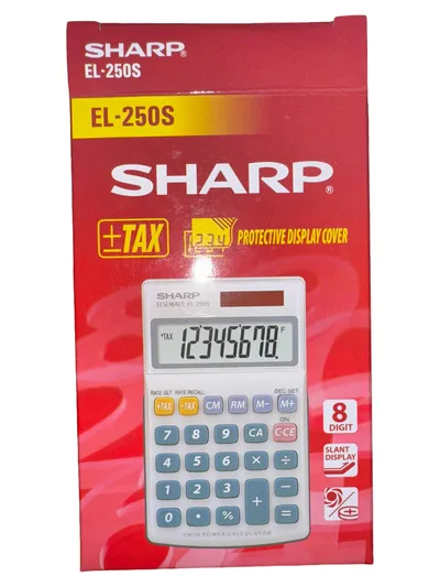 Sharp EL-250S Taschenrechner 8-stellig weiß Büro Schule