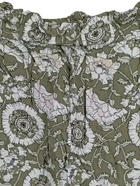 BROADWAY COLLECTION Damen Shorts Blumenmuster Mehrfarbig Gr. S Casual Raffungen 3