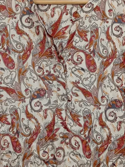 Soyaconcept Damen Bluse Paisley Kurzarm Mehrfarbig Gr. M 38 Viskose