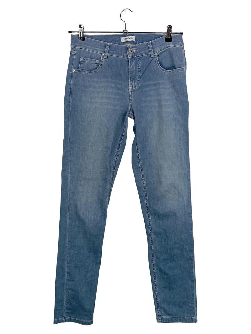 ANGELS Damen Jeans Regular Fit Hellblau Gr. 38 W29 Stretch Hose 1