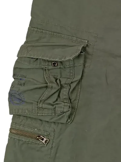 Brandit Herren Cargo Shorts Gr. 38 Oliv Casual Baumwolle