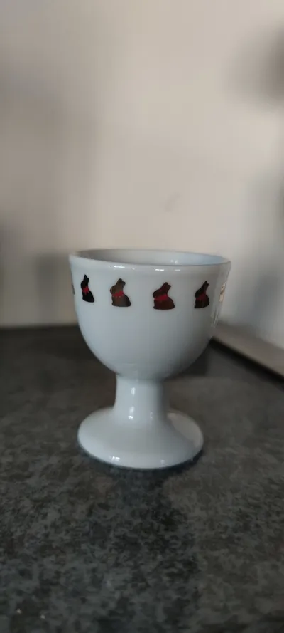 Lindt Eierbecher Hase Porzellan Weiß Charmant Ostern 7cm