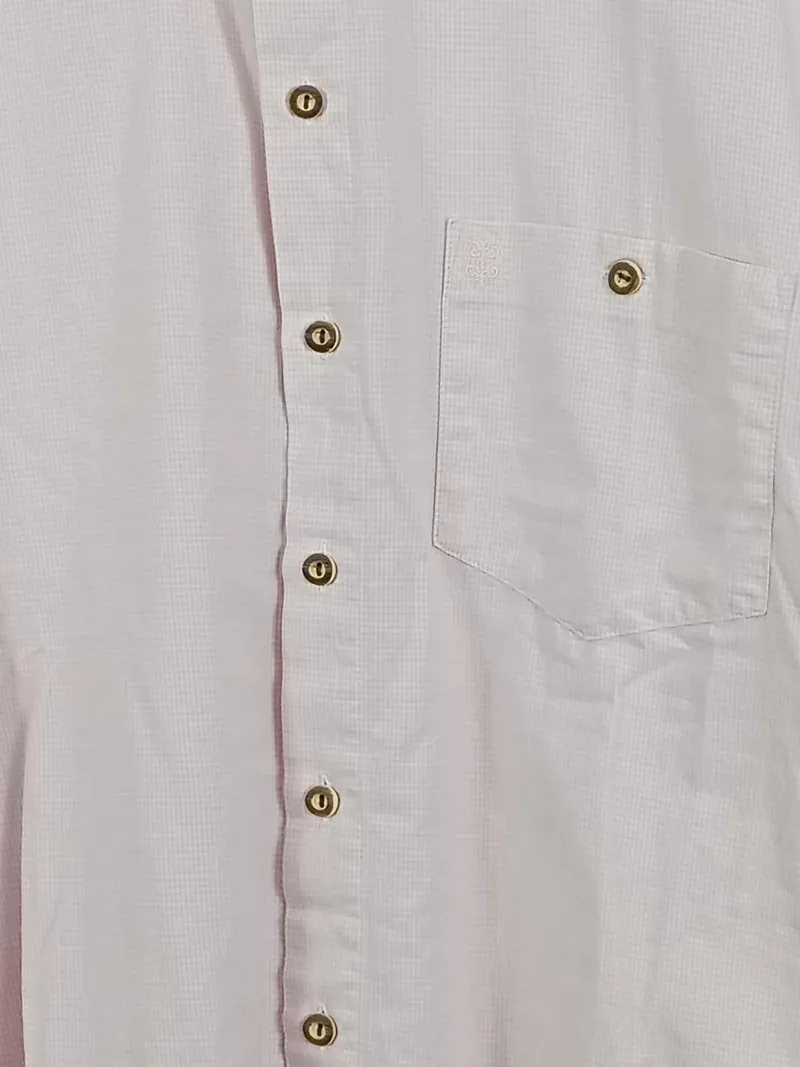Alpenland Herren Freizeithemd Kariert Rosa Langarm Gr. 52 XL Baumwolle 3