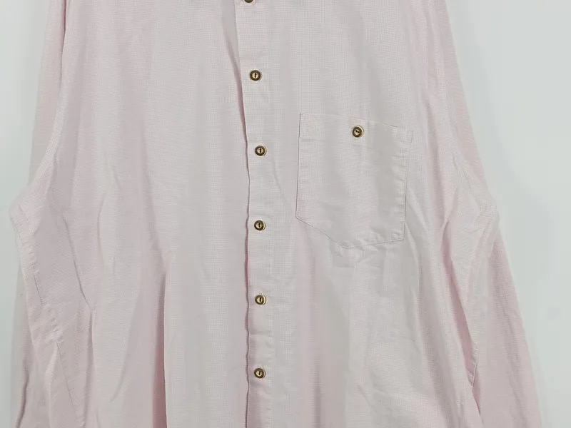 Alpenland Herren Freizeithemd Kariert Rosa Langarm Gr. 52 XL Baumwolle 4