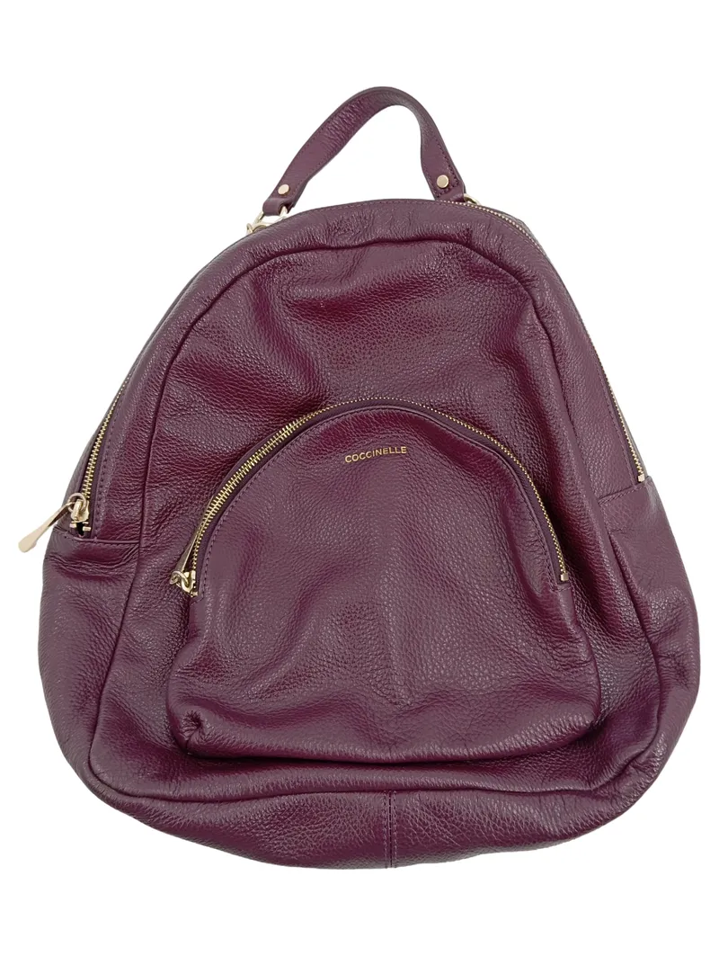 Coccinelle Rucksack Damen Leder Lila Elegant 1