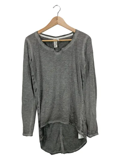M.O.D. Damen Langarmshirt Gr. 36/S Grau Casual Meliert