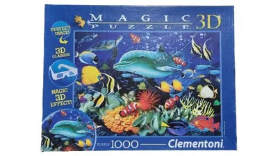 Clementoni Magic 3D Puzzle 1000 Teile Unterwasserwelt Delfin