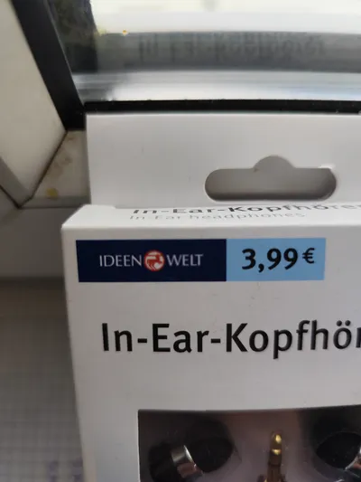 IDEENWELT In-Ear-Kopfhörer Schwarz Kabelgebunden Headset Ohrhörer Neu