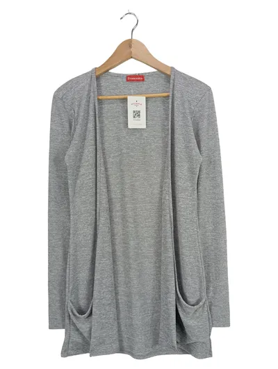 Francesca Damen Strickjacke Gr. 40/L Grau Casual Langarm