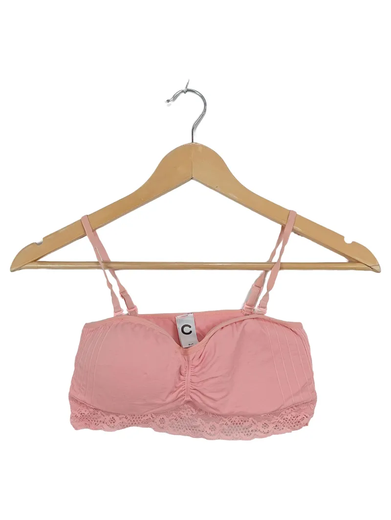 Cubus Damen Bandeau BH Rosa Spitze Gr. M Polyamid Feminin 1