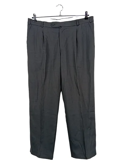 Carletti Bundfaltenhose Herren Anzughose Business Grau Klassisch Gr. 50 L