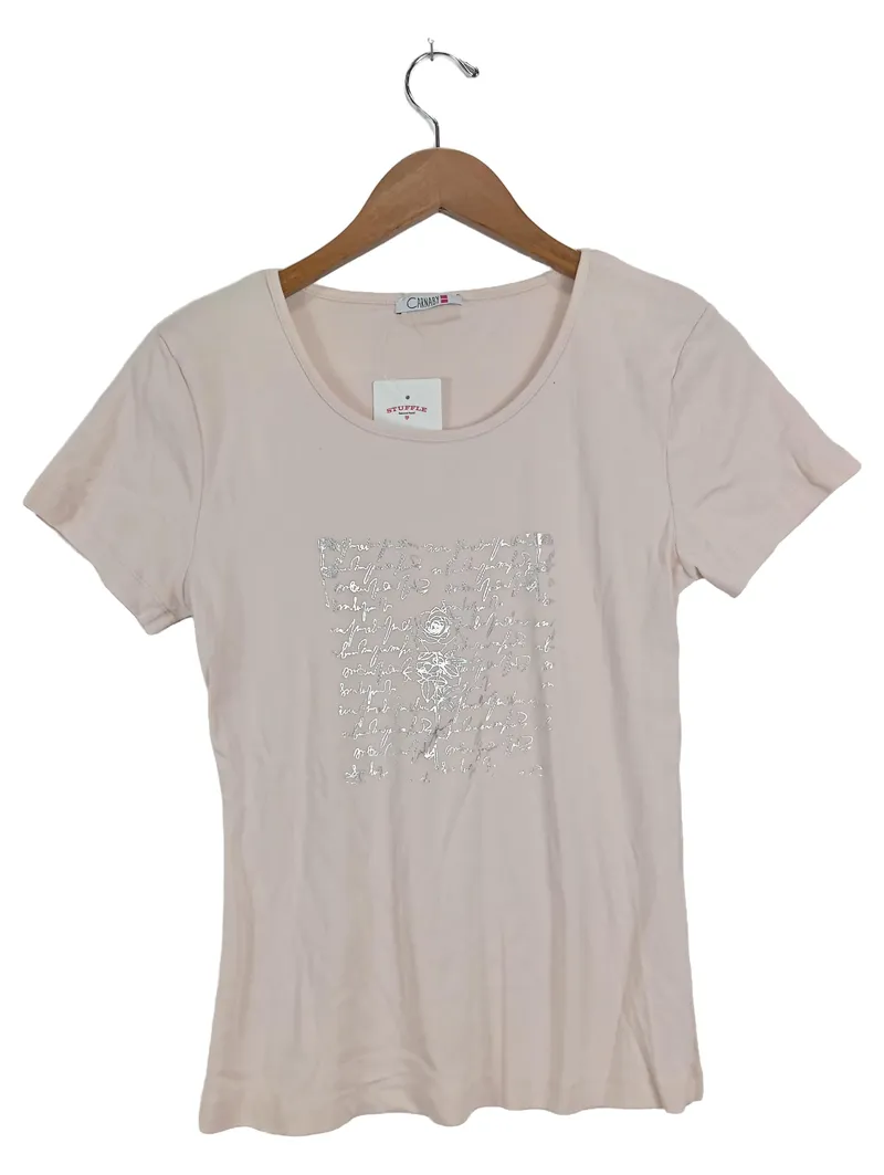 Carnaby Damen T-Shirt Gr. 2 Rosa Casual mit Schriftzug 1