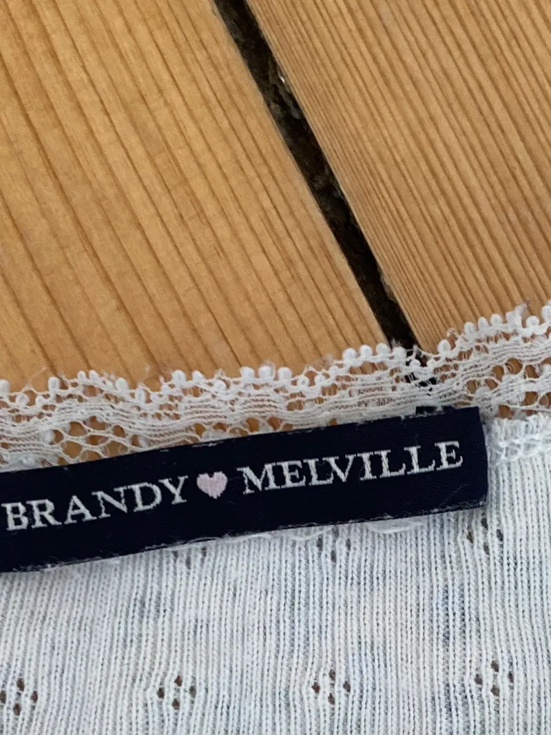 Brandy Melville Damen Top 36/S Blumenmuster Spitze Casual Mehrfarbig 5