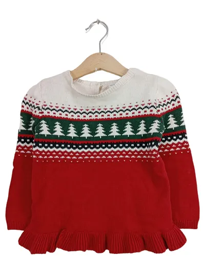 Carter's Mädchen Pullover Gr. 92 (24 Monate) Weihnachtlich Norwegermuster