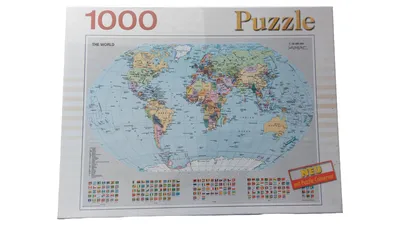 Bookmark Verlag 1000 Teile Puzzle Weltkarte The World mit Länderflaggen NEU