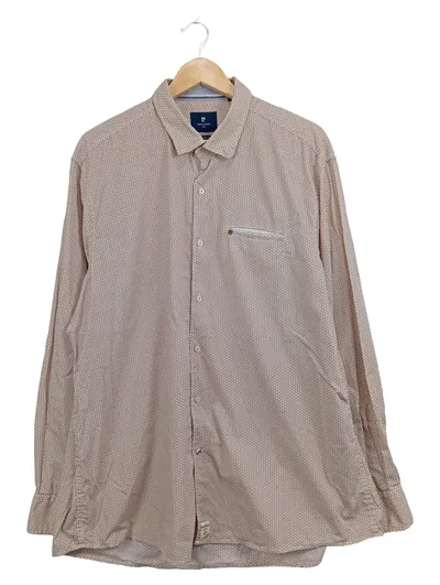 Pierre Cardin Business Hemd Herren Beige XXL Baumwolle Langarm