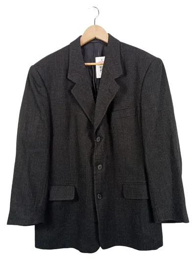 Linea Due Herren Sakko Blazer Grau Business Gr. 52/XL Fischgrätenmuster