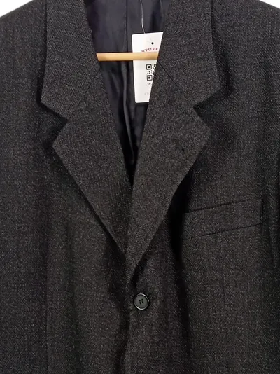 Linea Due Herren Sakko Blazer Grau Business Gr. 52/XL Fischgrätenmuster