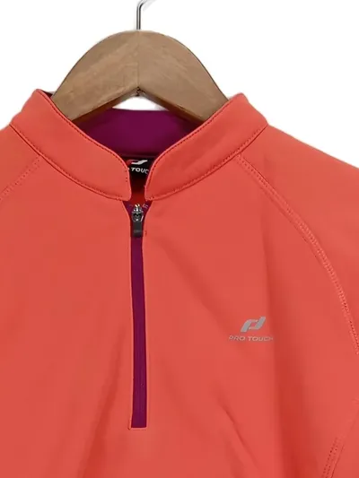 Pro Touch Damen Sport Shirt Gr. 38 Orange Langarm Reißverschluss
