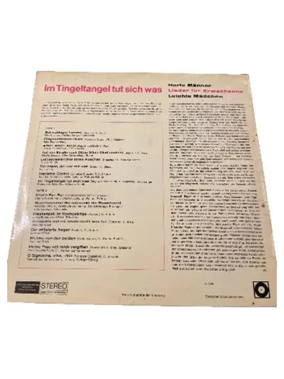 Harte Männer Leichte Mädchen - Lieder für Erwachsene Vinyl LP Schlager