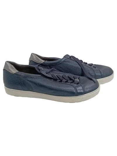 CAPRICE Damen Schnürschuhe Sneaker Gr. 39 Blau Casual Leder Optik