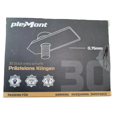 PLEMONT Präzisions Ersatzklingen 30 Stück Schwarz für Gardena Husqvarna