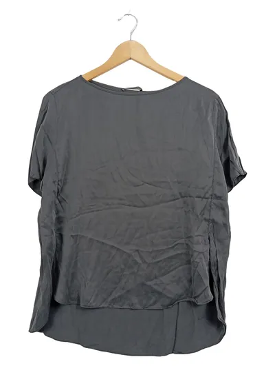 DRYKORN Mädchen Bluse Gr. 152 Grau Casual Kurzarm