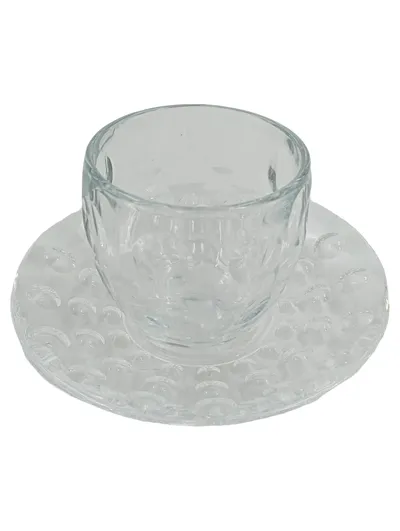 Guzzini Venice Espressotasse mit Untertasse Glas Transparent Design