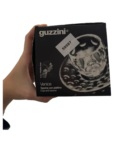 Guzzini Venice Espressotasse mit Untertasse Glas Transparent Design