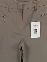 Ashley Brooke Damen Stoffhose Beige Gr. 36 Casual Baumwolle Uni 2