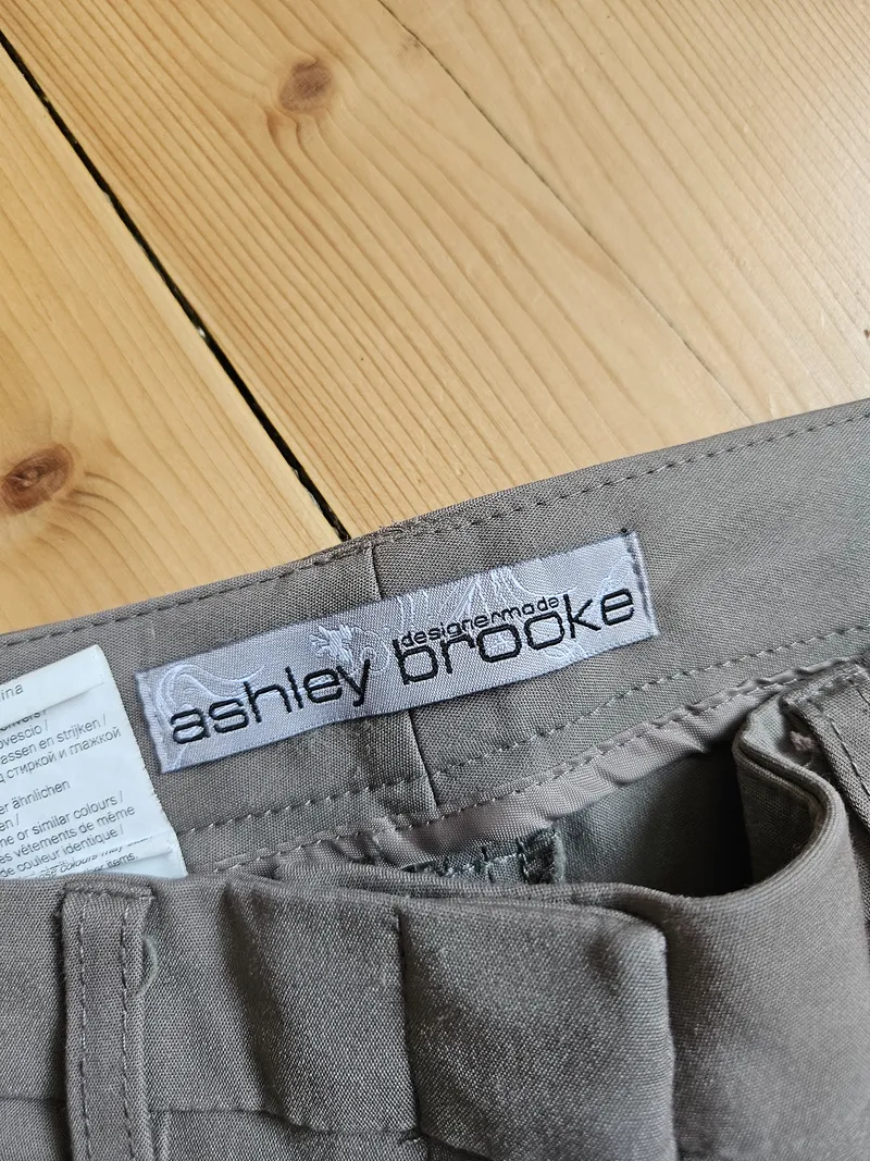 Ashley Brooke Damen Stoffhose Beige Gr. 36 Casual Baumwolle Uni 5