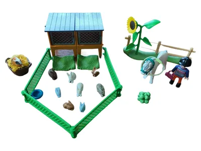 Playmobil Kaninchenstall mit Zubehör Spielfiguren-Set