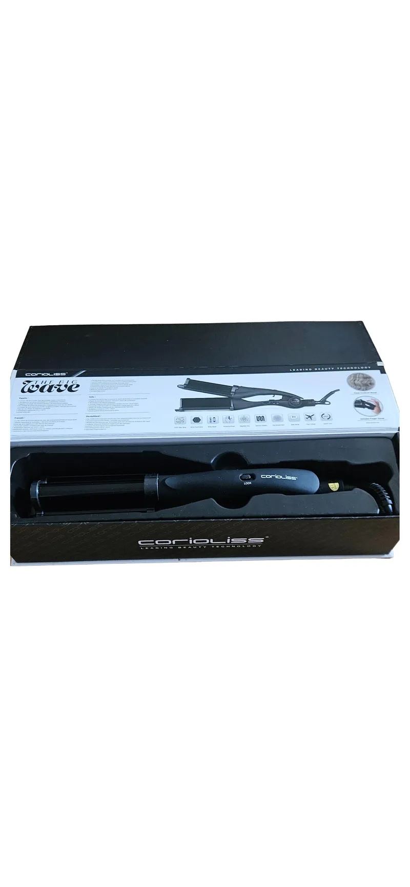 Corioliss FDJ-029 The Big Wave Lockenstab Schwarz Welleneisen 1