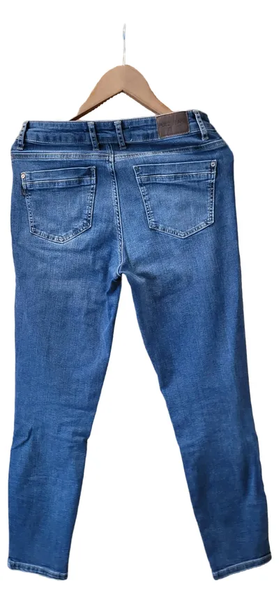 PULZ JEANS Damen Jeans Slim Fit Gr. 30 Blau Casual
