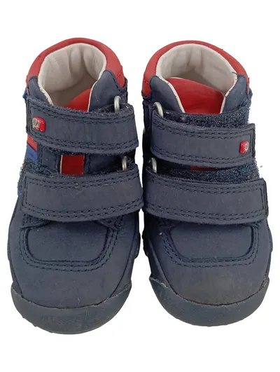 Elefanten Lauflernschuhe Gr. 18 Kinder Sneaker Blau Rot Klettverschluss